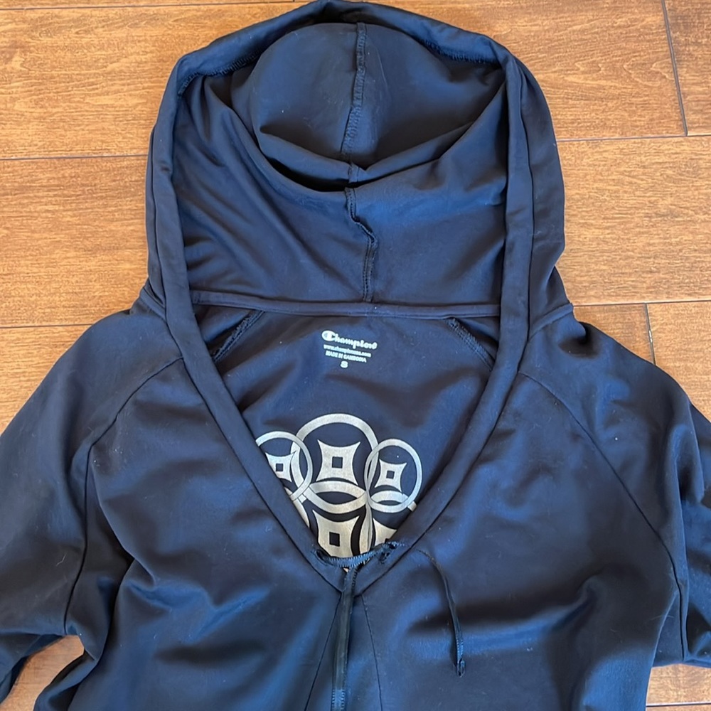 Champion Pullover Athletic Hoodie Top Small